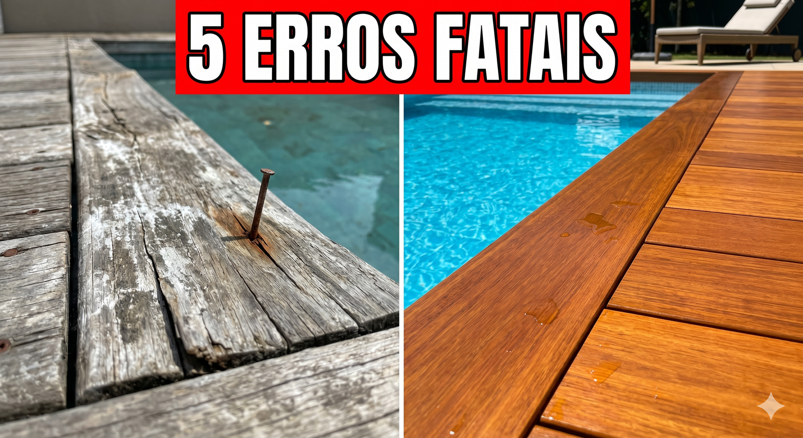 5 erros que as pessoas cometem ao escolher deck para piscina