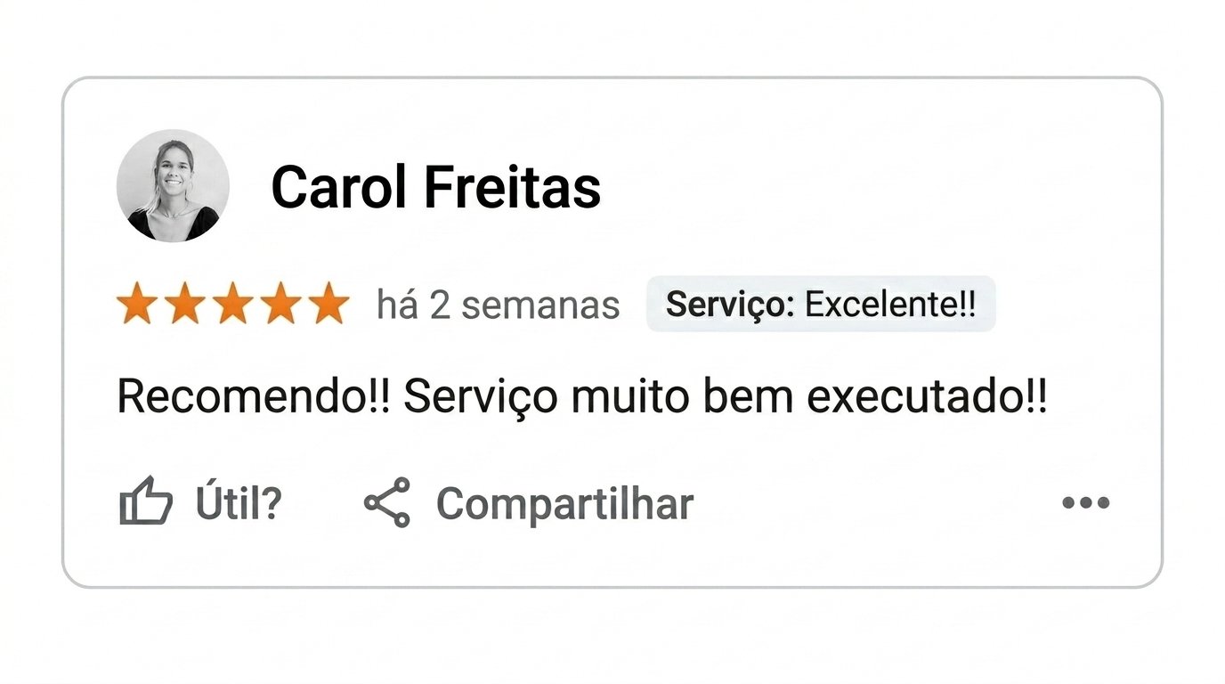 Avaliação de cliente no Google