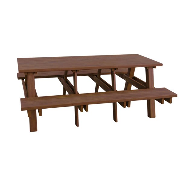 Mesa de churrasqueira modelo grande, linha de mobiliário EcoÚtil