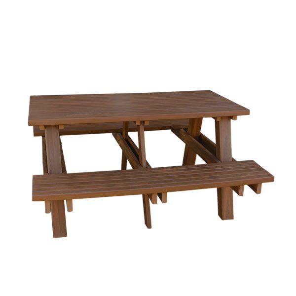 Mesa de churrasqueira modelo compacto, linha de mobiliário EcoÚtil