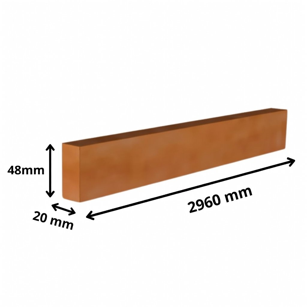 Perfil n°1 20 x 48 x 2960mm